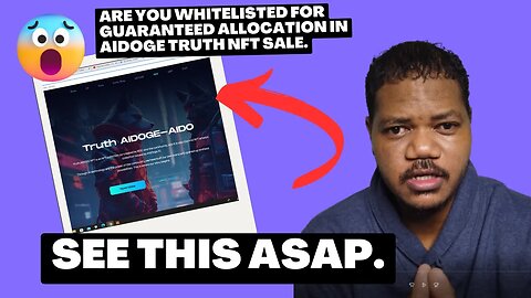 Want Guaranteed NFT Allocation In The AIDOGE Truth NFTs Sale? Do This Asap!