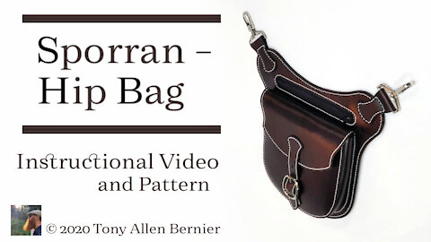 Leather Sporran Pattern - Hip Bag Leather Pattern tutorial