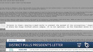 SD Unified pulls President Trump letter from school food boxes