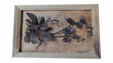 Wood Carving Flower - Beautiful Mutant Orchids - Woodworking art