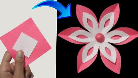 Easy Paper Flower Making Craft / How To Make Paper Flower / DIY Flower Making Idea For Home