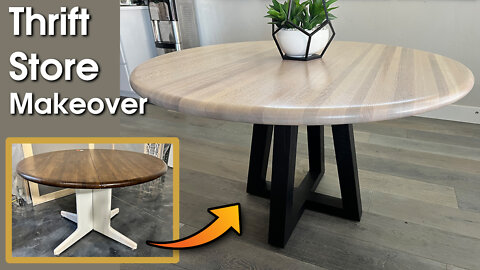 Thrift Store Dining Table Furniture Makeover DIY