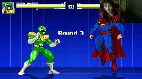 Green Ranger From The Mighty Morphin Power Rangers Series VS Superman In An Epic Battle