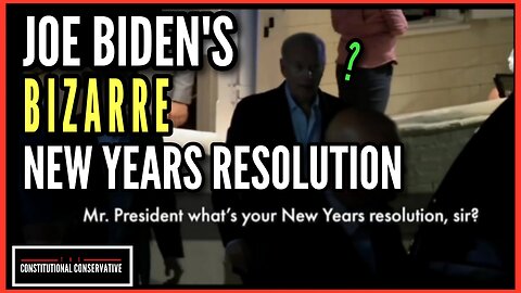 Joe Biden's New Years Resolution Will Shock You... Or maybe it won't.