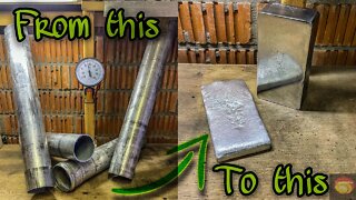 MELTING ALUMINUM PIPES/BIG INGOT #devilforge #casting (4K)