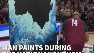 Man Paints During National Anthem, The Result Is Incredible