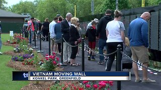 Emotions pour out at replica of Vietnam Wall