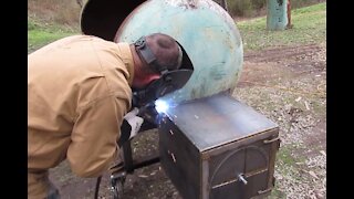 #R009 Building an Offset Reverse Flow BBQ Smoker Part 5