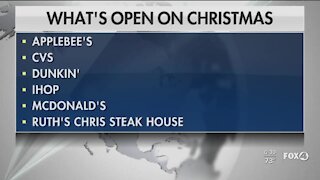 Businesses open on Christmas