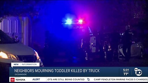 Neighbors mourning toddler killed by truck