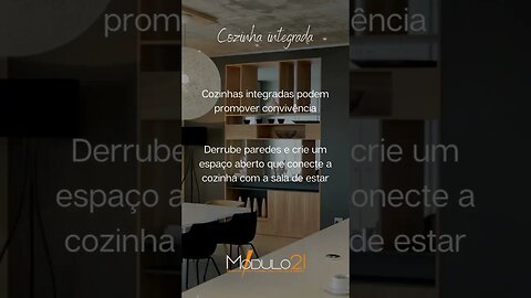 Cozinhas integradas podem promover convivência