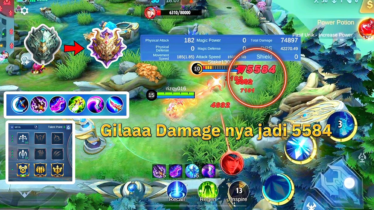 Miya build ghost😲 - mobile legends