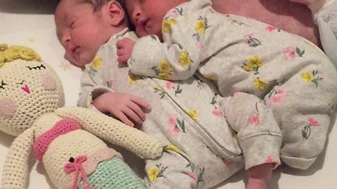Precious Video Of 19-Day-Old Twins Cuddling Each Other Stole Our Hearts