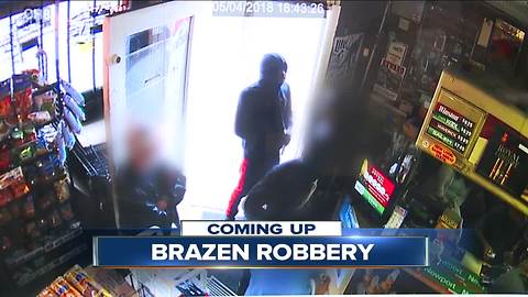 Suspects casually walk into store before robbery