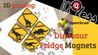 3D Printing: OpenScad Dinosaur Magnets