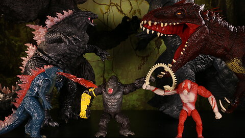 New 3 Godzilla X Kong The New Empire Toys #Unboxed Kong With BEAST Glove Godzilla Evolved, Skar King