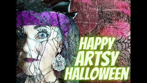Simple abstract painting tips for Halloween / spray paint and stencils