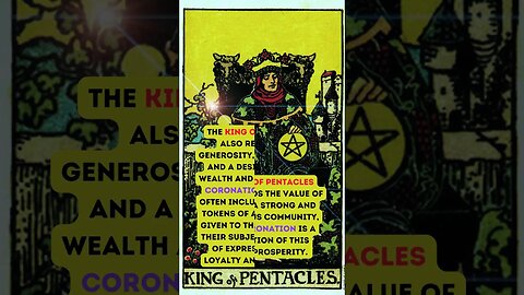 CORONATION TAROT! King of Pentacles! #shorts #coronation #tarot