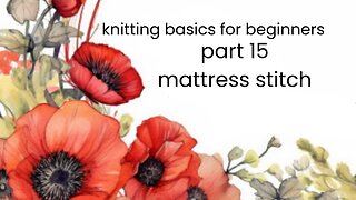 how to do mattress stitch in knitting