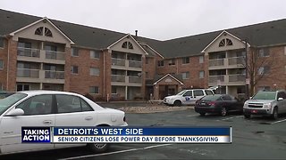 Senior citizens lose power day before Thanksgiving