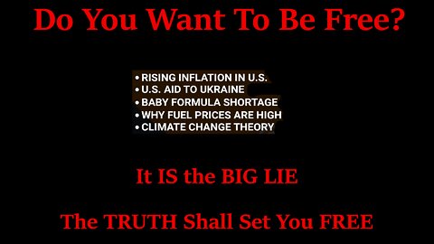 Turn Away from the BIG LIE & The TRUTH Shall Set You Free