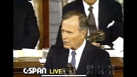 George H. W. Bush announces a NEW WORLD ORDER on 9/11/90