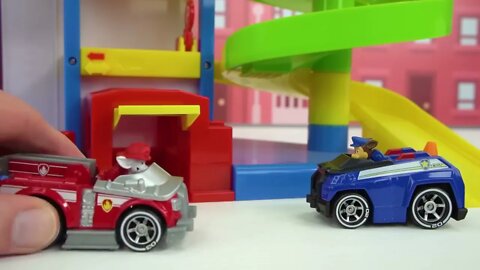 162 3Toy Learning Video for Kids - Paw Patrol True Metal Vehicles Biggest Race!