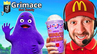 I Pretended To Be GRIMACE in Fortnite!