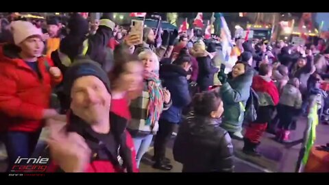 Canadian Convoy FRIDAY NIGHT DANCE OFF - Ottawa Parliament Hill Feb.11, 2022 | IrnieracingNews