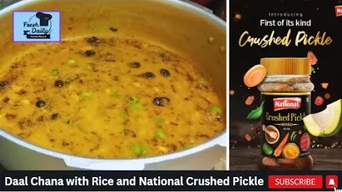 Daal Chana with Desi Ghee Tarka and National Crushed Pickel | Routine Recipes | Fresh Daily