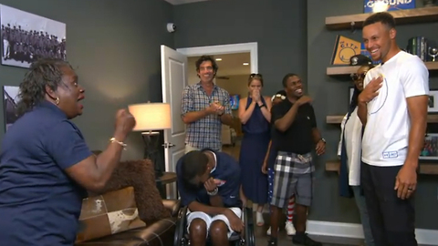 Steph Curry Gives Disabled Vet the Surprise of His Life