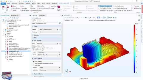 Shock Response of a Motherboard (COMSOL Multiphysics)