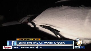 Strange May weather continues: Snow dusts Mount Laguna