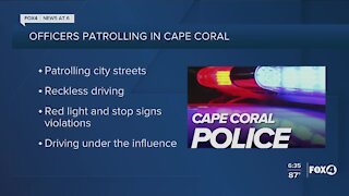 Cape Coral Police Department conducting high visibility traffic enforcement operation today