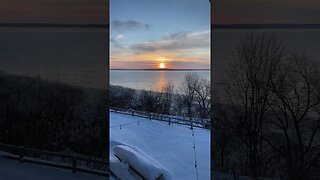 Last Saturday of the month. Sunrise over Lake superior.