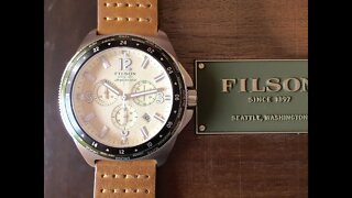 Filson The Journeyman Chrono 44mm watch by Shinola in Detroit