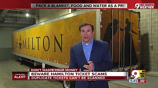 Beware Hamilton Ticket scams
