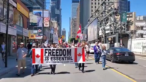 Canadians out protesting for their freedom and against the great reset. Freedom is non negotiable.