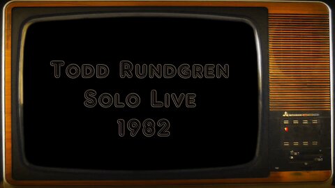 Todd Rundgren ~ Solo Live 1982