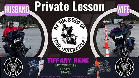 Private Motorcycle Lesson With Tiffany Renee & Her Husband Daniel!