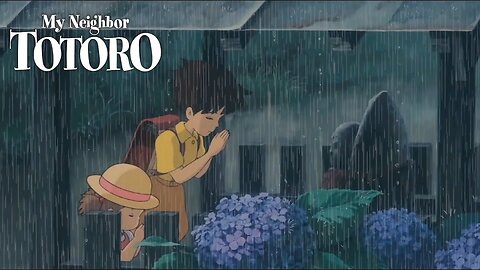 Rest In The Lush Tokorozawa Forest | Rain Sounds | My Neighbor Totoro Ambience