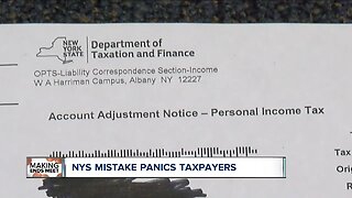 NYS mistake causing panic among taxpayers