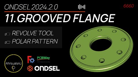 🟢 Ondsel For Beginners - Design A Grooved Flange - Ondsel Tutorial - FreeCAD Revolve