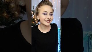 royal purple christmas smokey eyeshadow look #shorts #makeup #christmas