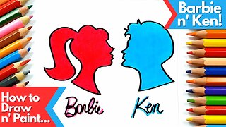 How to Draw and Paint Barbie and Ken's Silhouette