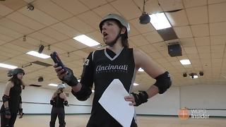 Hopefuls practice for Cincinnati Rollergirls tryouts