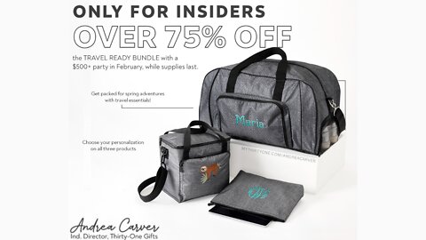 February 2022 Insider (Hostess) Special from Thirty-One with Ind. Director, Andrea Carver