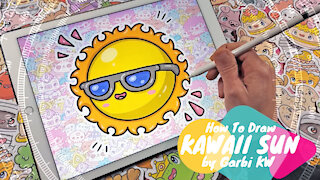 how to Draw Kawaii Sun by Garbi KW