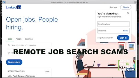 Remote Job Search Scam