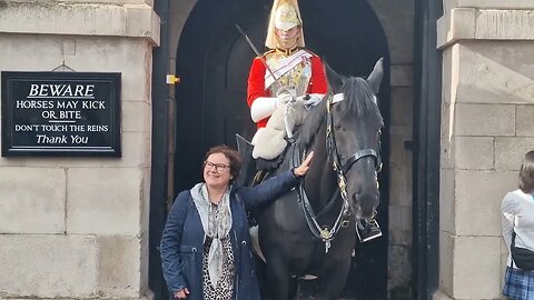 leaning on the guards leg #horseguardsparade